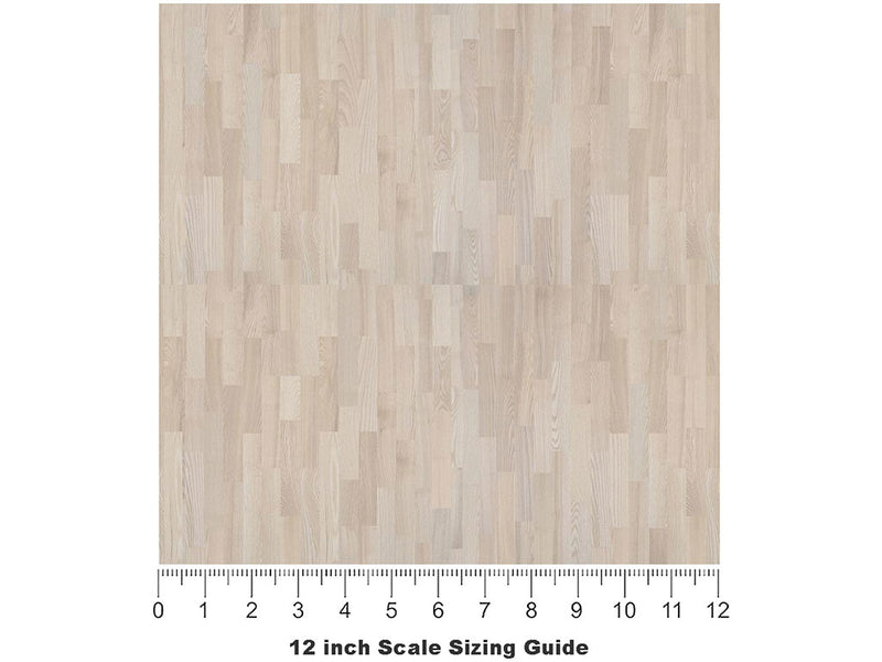 Distressed White Wooden Parquet Vinyl Film Pattern Size 12 inch Scale~Rwraps Distressed White Wooden Parquet Sizing Chart~3