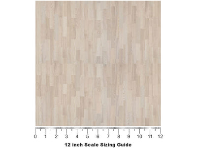 Distressed White Wooden Parquet Vinyl Film Pattern Size 12 inch Scale~Rwraps Distressed White Wooden Parquet Sizing Chart~3