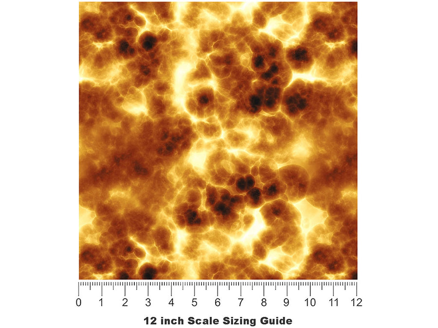 Divergent Boundary Lava Vinyl Film Pattern Size 12 inch Scale~Rwraps Divergent Boundary Lava Sizing Chart~2
