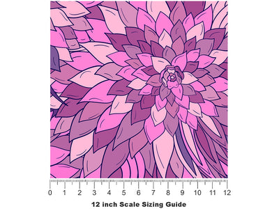 Divine Floramancer Floral Vinyl Film Pattern Size 12 inch Scale~Rwraps Divine Floramancer Floral Sizing Chart~2