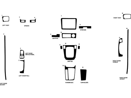 acura cl 1997-1997 Dash Kit Diagram