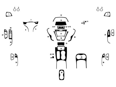 acura mdx 2016-2020 Dash Kit Diagram