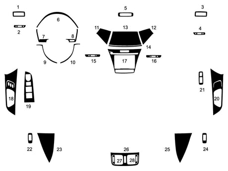 acura rlx 2014-2020 Dash Kit Diagram