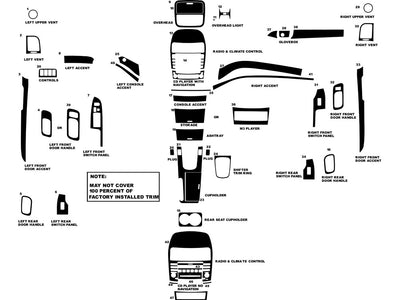 acura tsx 2004-2008 Dash Kit Diagram
