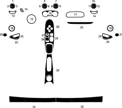 alfa romeo 4c 2015-2020 Dash Kit Diagram