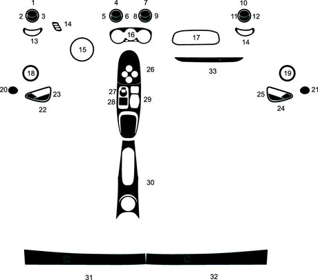 alfa romeo 4c 2015-2020 Dash Kit Diagram