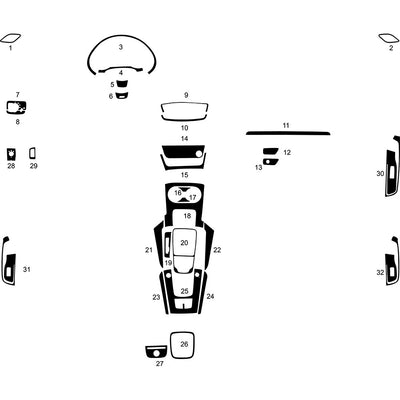 audi rs 3 2017-2020 Dash Kit Diagram