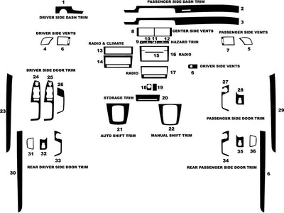 audi s4 2005-2008 Dash Kit Diagram