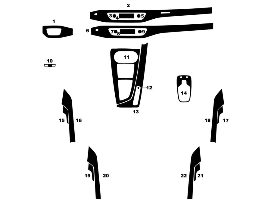 audi a4 2017-2025 Dash Kit Diagram