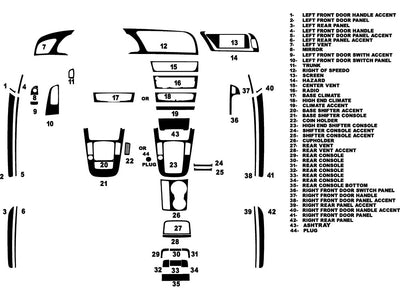 audi a5 2010-2019 Dash Kit Diagram