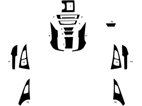audi s6 2013-2018 Dash Kit Diagram