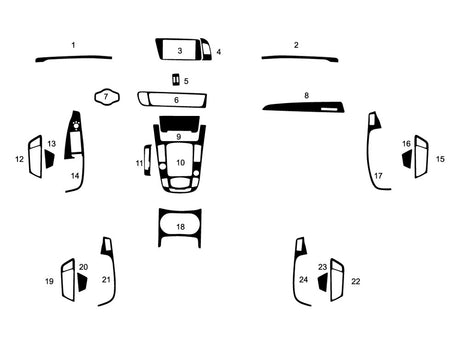 audi q5 2009-2017 Dash Kit Diagram