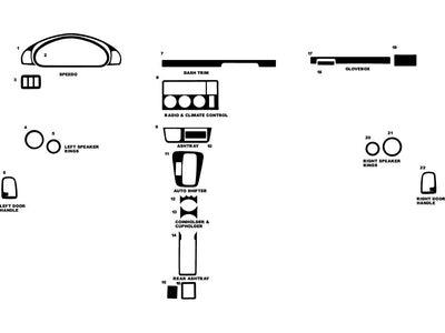 bmw 3-series 1995-1999 (318ti) Dash Kit Diagram