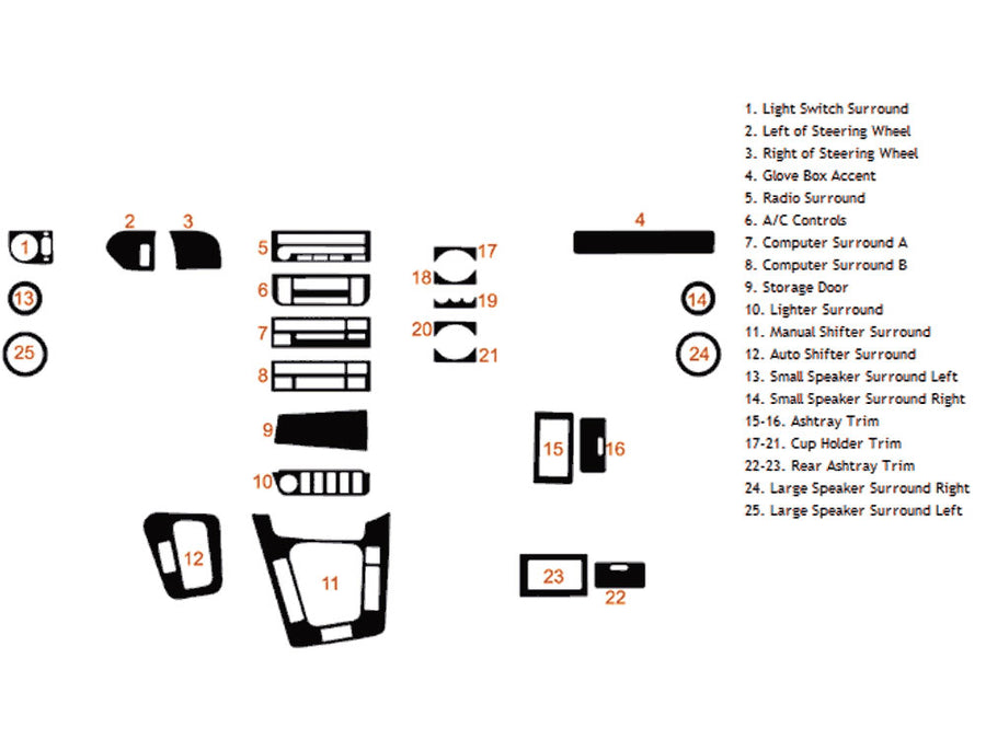 bmw 3-series 1998-1998 Dash Kit Diagram