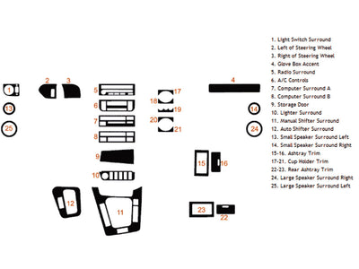 bmw 3-series 1998-1998 Dash Kit Diagram