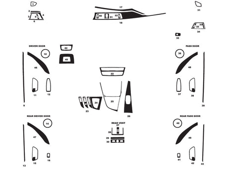 bmw 4-series 2014-2016 Dash Kit Diagram