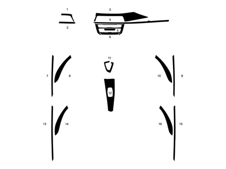 bmw m4 2017-2020 Dash Kit Diagram
