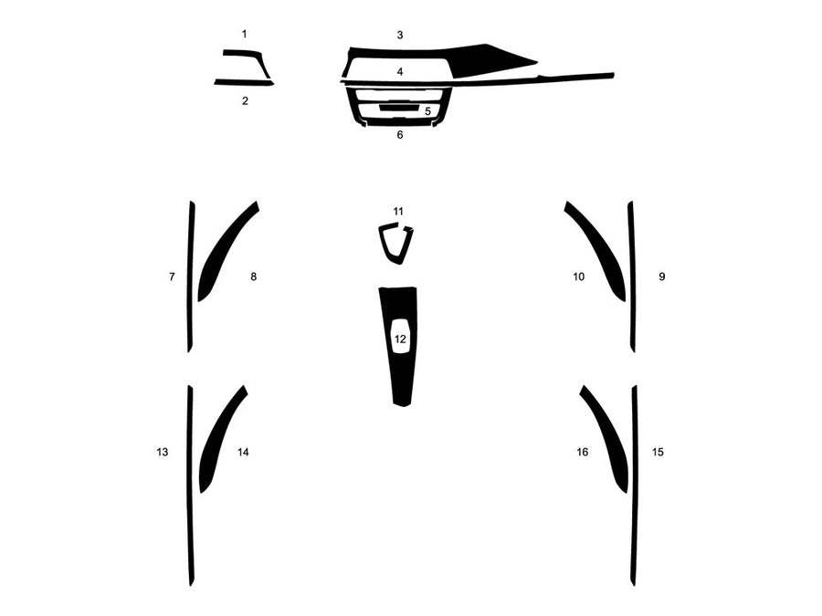 bmw m4 2017-2020 Dash Kit Diagram