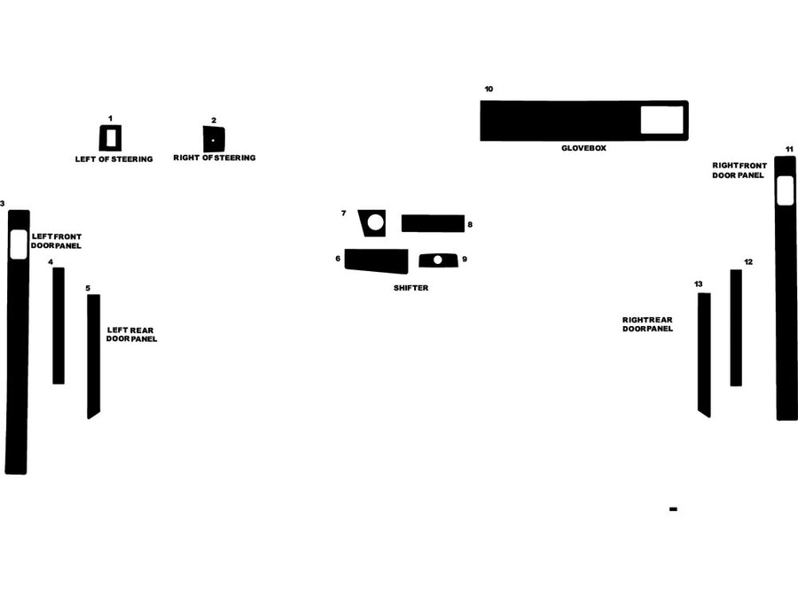 bmw 5-series 1985-1988 Dash Kit Diagram