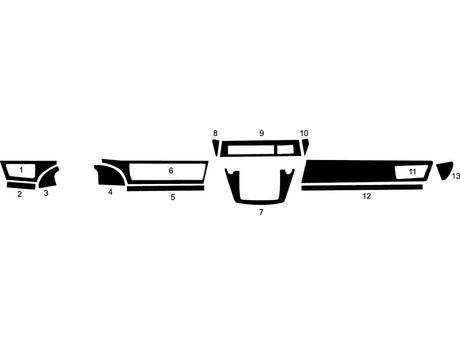 bmw 7-series 2002-2008 Dash Kit Diagram