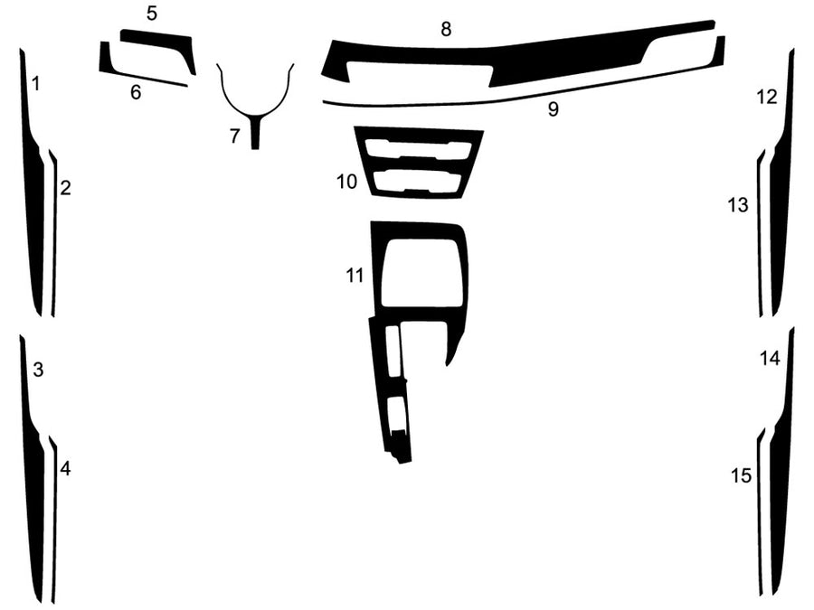 bmw x2 2018-2023 Dash Kit Diagram