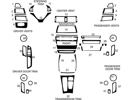 bmw x6 2008-2014 Dash Kit Diagram