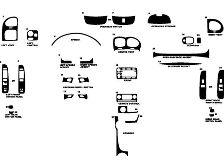 buick rainier 2004-2007 Dash Kit Diagram