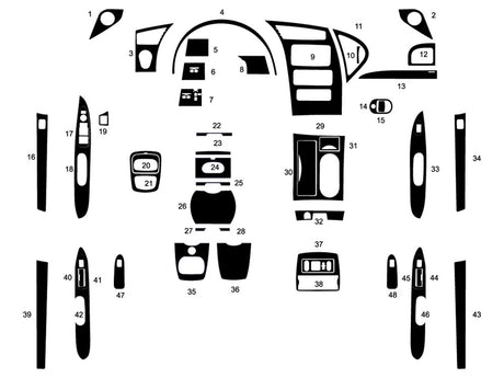 buick rendezvous 2002-2003 Dash Kit Diagram