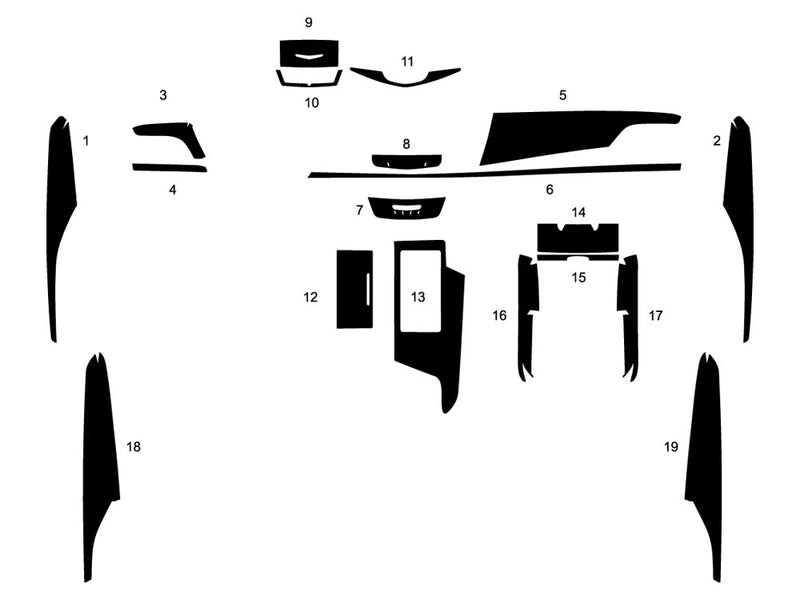cadillac ct6 2016-2020 Dash Kit Diagram