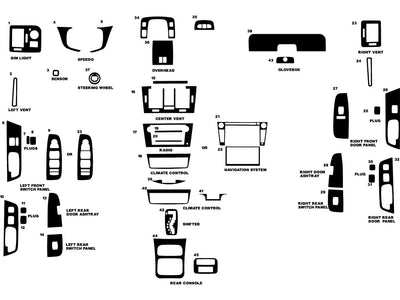 cadillac dts 2006-2011 Dash Kit Diagram