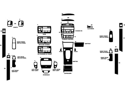 cadillac seville 1998-2004 Dash Kit Diagram