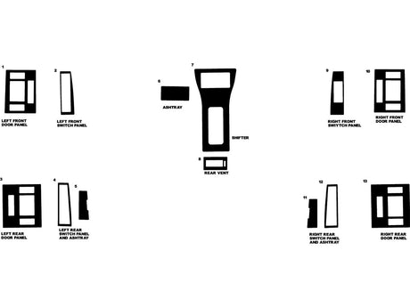 cadillac seville 1992-1995 (sls) Dash Kit Diagram