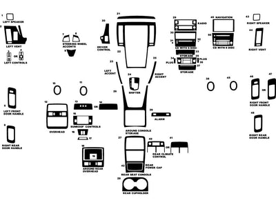 cadillac sts 2008-2011 Dash Kit Diagram