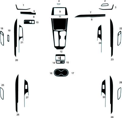 cadillac xt4 2019-2023 Dash Kit Diagram