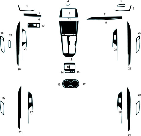 cadillac xt4 2019-2023 Dash Kit Diagram