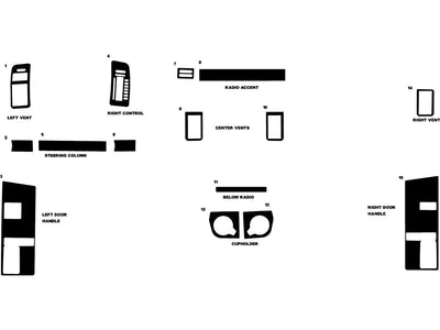 gmc safari 1994-1995 Dash Kit Diagram