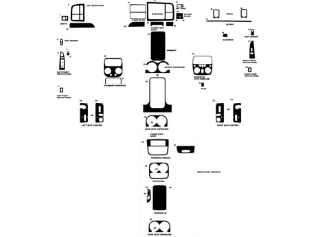 chevrolet avalanche 2002-2002 Dash Kit Diagram