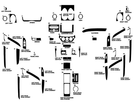 chevrolet aveo 2007-2011 (sedan) Dash Kit Diagram