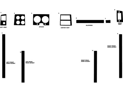 chevrolet pick up 1973-1987 (full size) Dash Kit Diagram