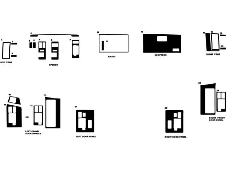 chevrolet s-10 blazer 1989-1994 Dash Kit Diagram