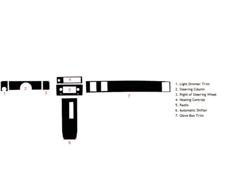 chevrolet monte carlo 1978-1987 Dash Kit Diagram