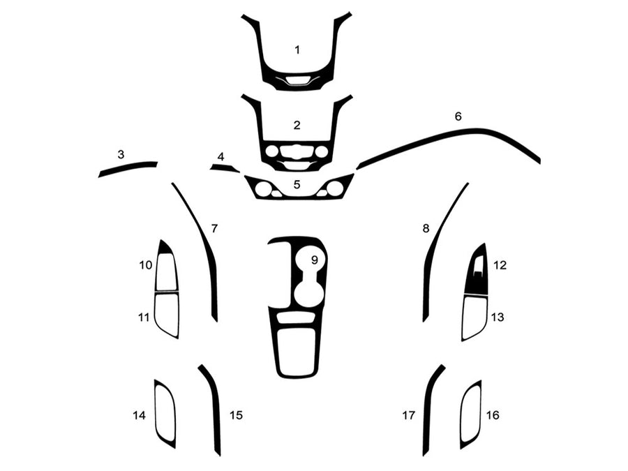 chevrolet cruze 2016-2019 Dash Kit Diagram
