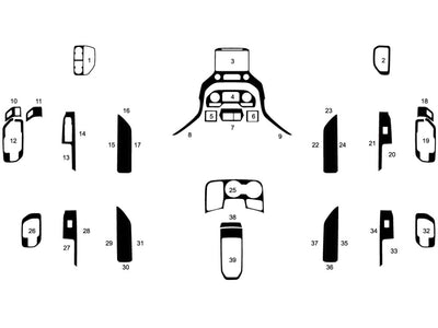 gmc sierra 2019-2022 (1500) Dash Kit Diagram