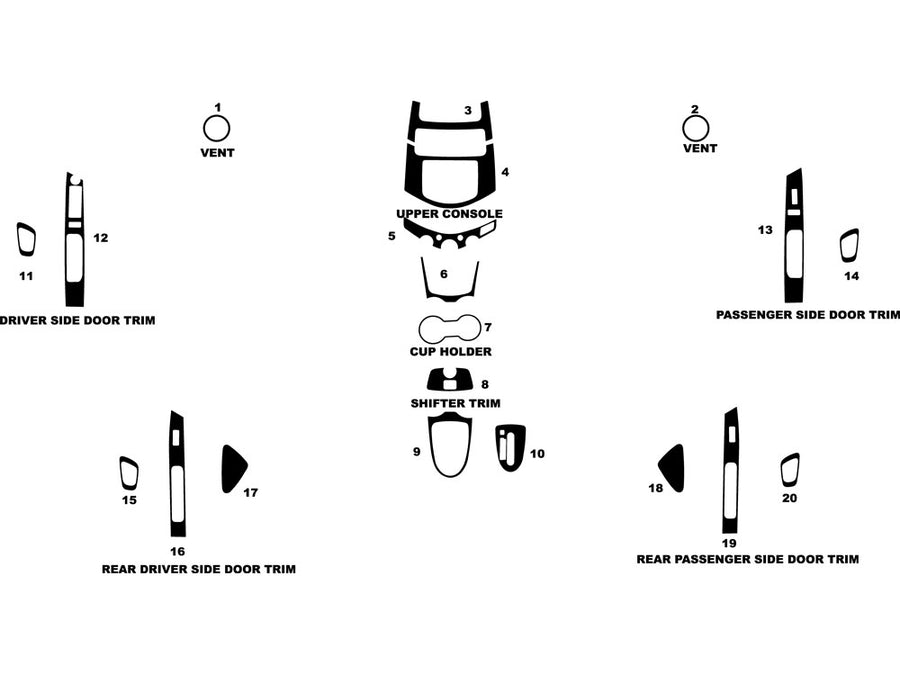 chevrolet spark 2013-2015 Dash Kit Diagram