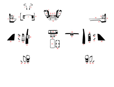 gmc yukon 2015-2020 Dash Kit Diagram