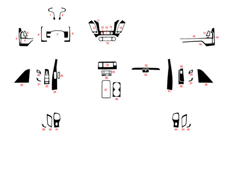 gmc yukon 2015-2020 Dash Kit Diagram