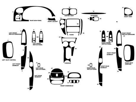 chevrolet trailblazer 2002-2005 Dash Kit Diagram