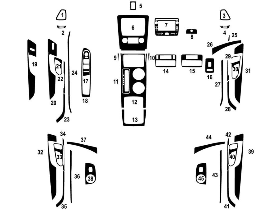 chevrolet traverse 2013-2017 Dash Kit Diagram