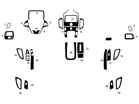 chevrolet volt 2011-2015 Dash Kit Diagram