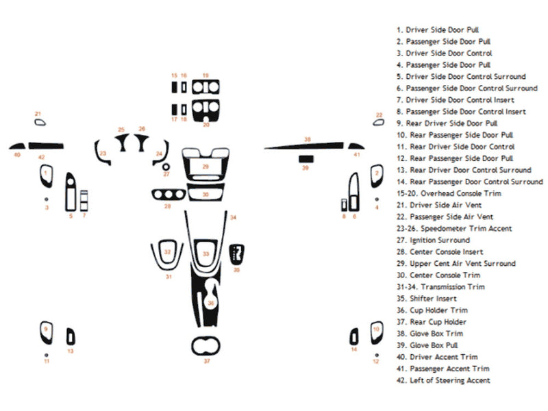 chrysler 200 2011-2014 Dash Kit Diagram